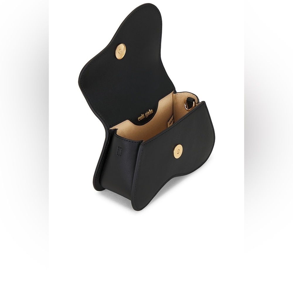 cult gaia Black Shoulder Bag with Gold Accents - Picture 4 of 16